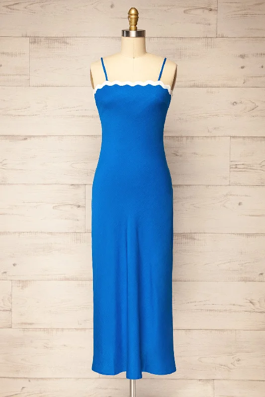 Juarez | Long Blue A-Line Dress