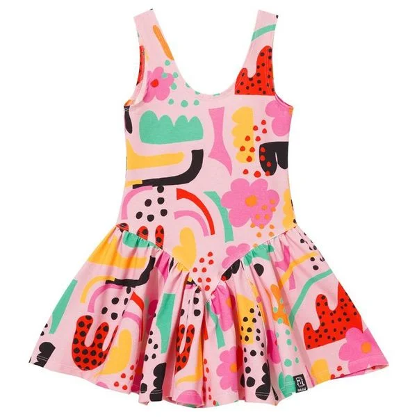 Pink Abstract Ballerina Dress