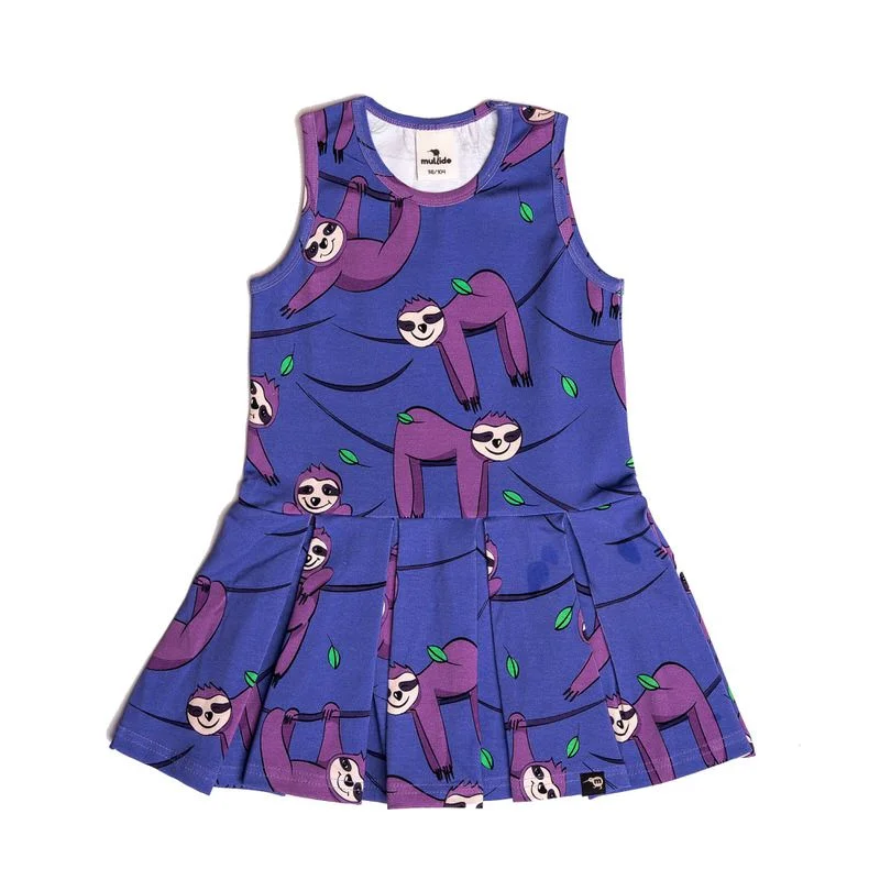 Purple Sloth Sun Dress - 1 Left Size 2-4 years