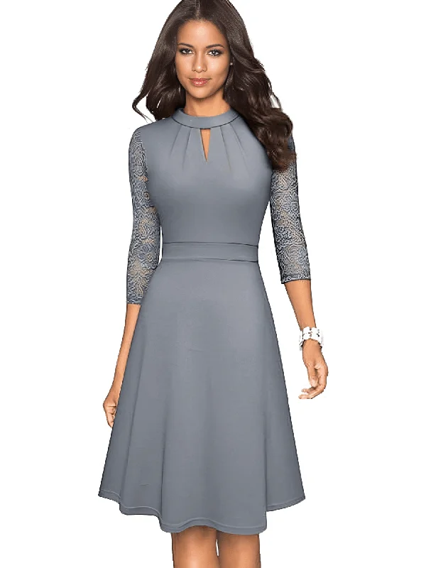 Women's Keyhole Swing Dress