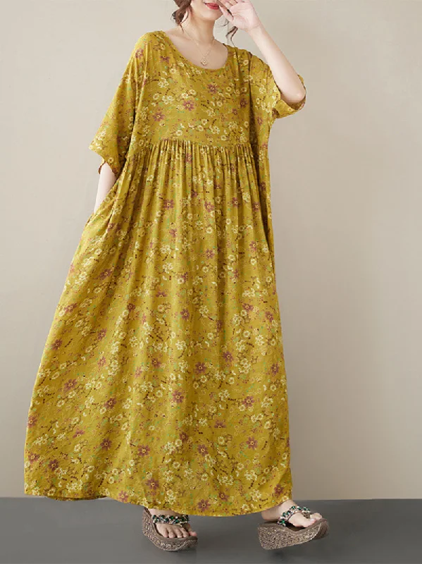 Women's Summer Sunny Days Large Size Smock Dress