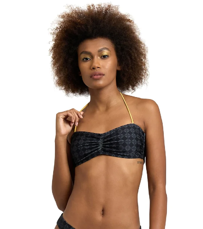 Arena Women's 50th Anniversary Triangle Bikini Top Black Multi/Gold High-leg swimwear, Sexy, Comfortable, Trendy