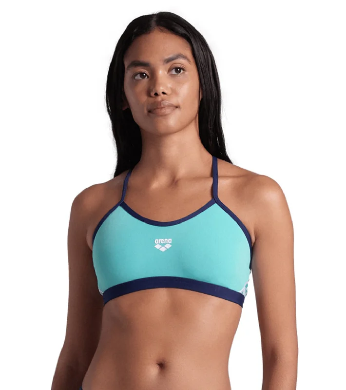 Arena Women's Icons Solid Cross Back Bikini Top Water/Navy Full coverage bikini, Modest, Comfortable, Sexy Arena Women's Icons Solid Cross Back Bikini Top Water/Navy Full coverage bikini, Modest, Comfortable, Sexy