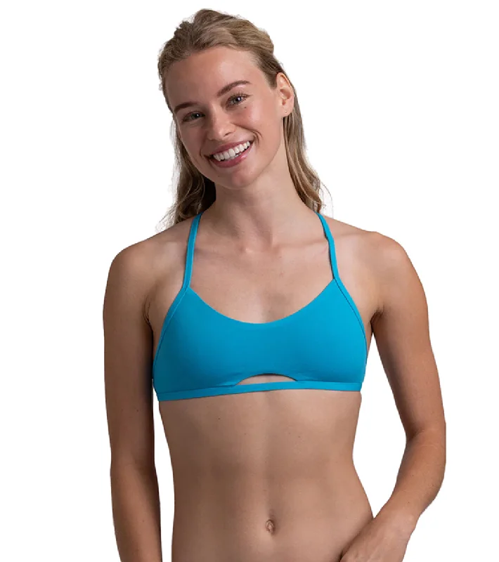 JOLYN Women's Nikki Solid Bikini Top Caribbean Bikini with straps, Adjustable, Comfortable, Trendy