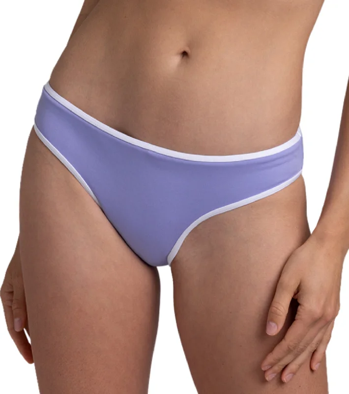 JOLYN Women's Whitney Contrast Bikini Bottom Lavender/White Frill bikini top, Feminine, Trendy, Sexy JOLYN Women's Whitney Contrast Bikini Bottom Lavender/White Frill bikini top, Feminine, Trendy, Sexy