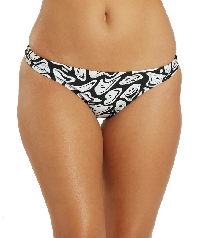 Nike Women's HydraStrong Multi Print Cheeky Bikini Bottom White High-waisted two-piece bikini, Vintage style, Comfortable, Sexy