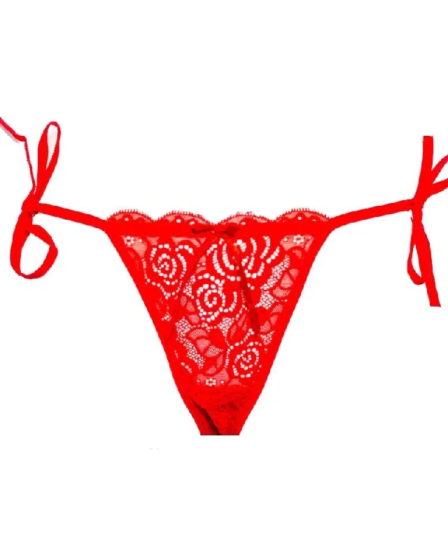 Sexy Flower Net Panty 1513 - Red Bikini Type Underwear Low-back bikini, Sexy, Elegant, Comfortable