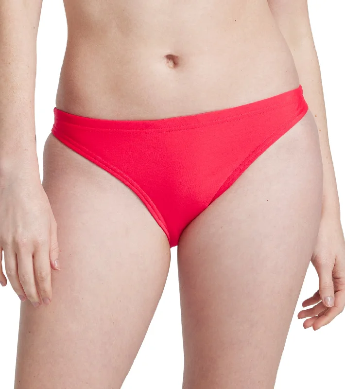 Speedo Vibe Women's Classic Bikini Bottom Post It Pink Bikini with a bow, Feminine, Trendy, Chic