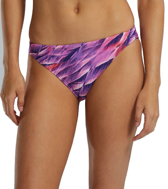 TYR Women's Falcon Full Coverage Bikini Bottom Pink/Multi Solid color bikini, Sleek, Minimalist, Trendy