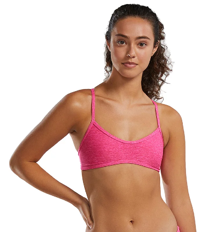 TYR Women's Lapped Durafast Elite Trinity Bikini Top Pink Me Up Crisscross bikini, Sexy, Trendy, Comfortable
