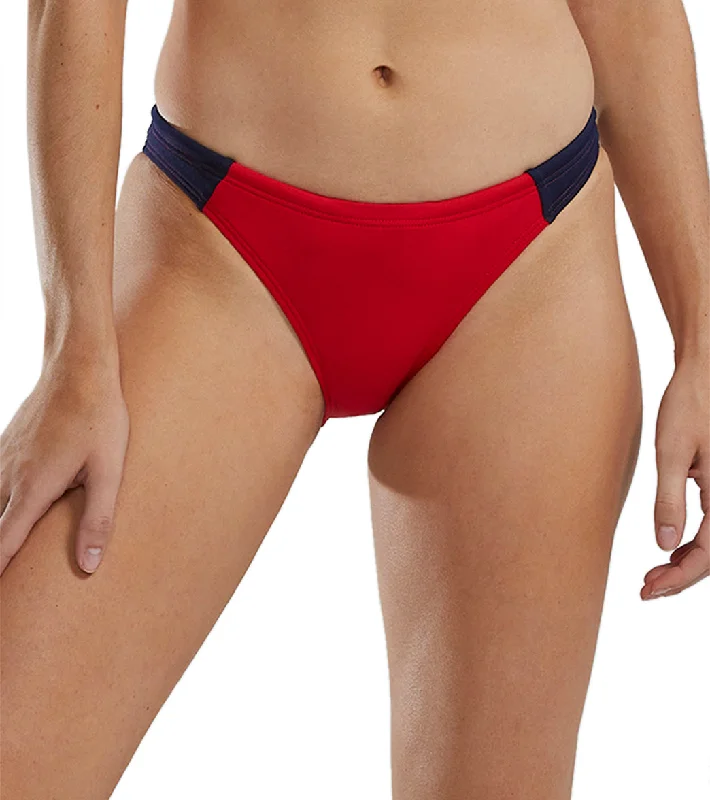 TYR Women's Mini Bikini Bottom Red/Navy Classic black bikini, Elegant, Sexy, Comfortable