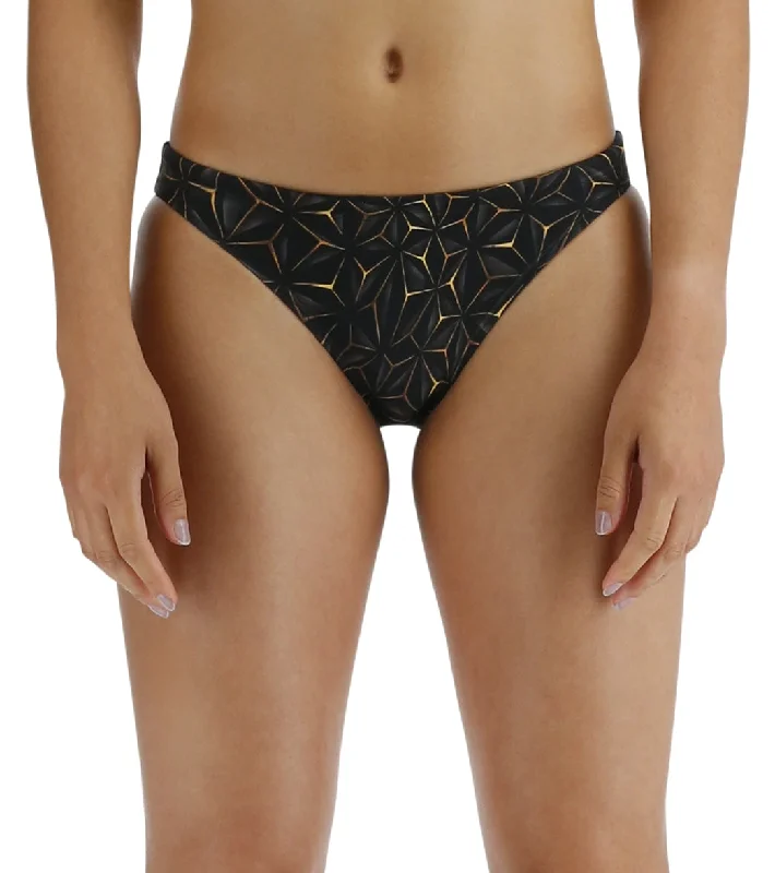 TYR Women's Obsidian Micro Bikini Bottom Black/Gold Sheer bikini top, Sexy, Chic, Trendy