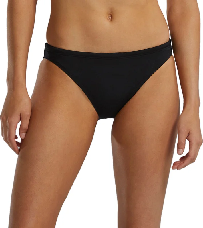 TYR Women's Solid Full Coverage Bikini Bottom Black Crochet top bikini, Boho style, Stylish, Comfortable