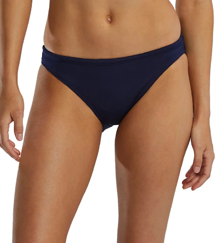 TYR Women's Solid Full Coverage Bikini Bottom Navy Cross-back bikini, Trendy, Sexy, Comfortable