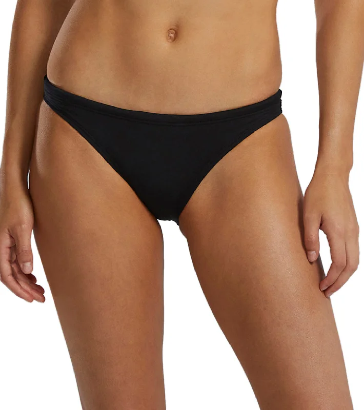 TYR Women's Solid Mini Bikini Bottom Black Cross-front bikini, Sexy, Trendy, Comfortable