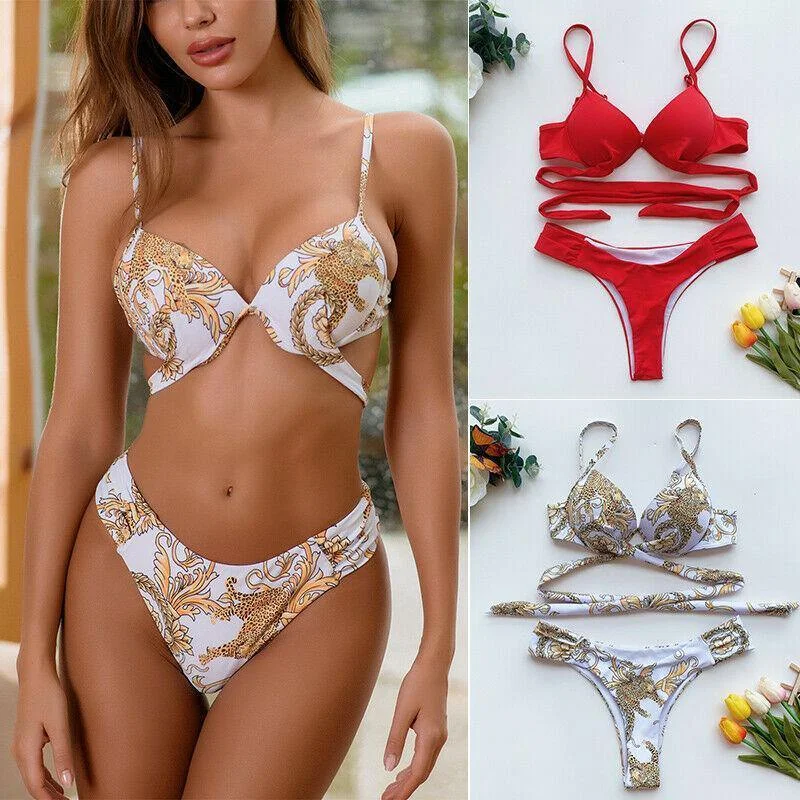Women Bandage Bra Bikini Set V-neck bikini, Sexy, Chic, Comfortable