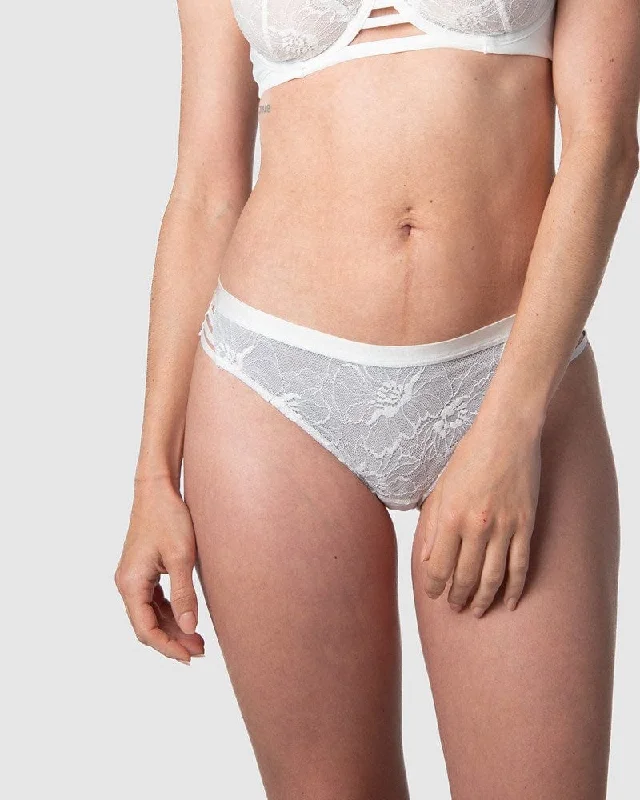 TRUE LUXE WHITE BIKINI BRIEF Metallic two-piece, Glamorous, Sexy, Fashionable