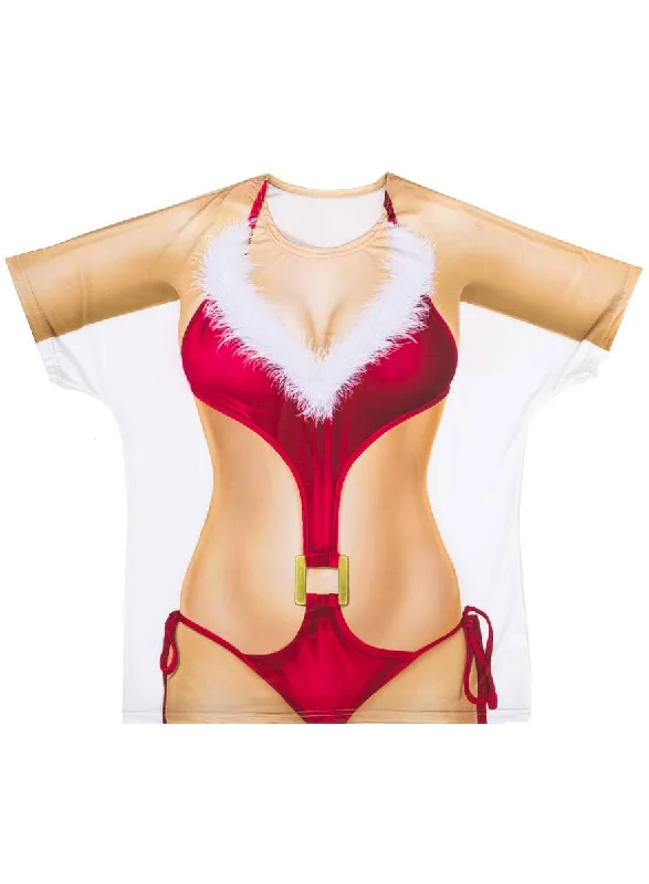 Funny Sexy Womens Christmas Bikini Costume T-Shirt Monokini bikini, Sexy, Elegant, Comfortable