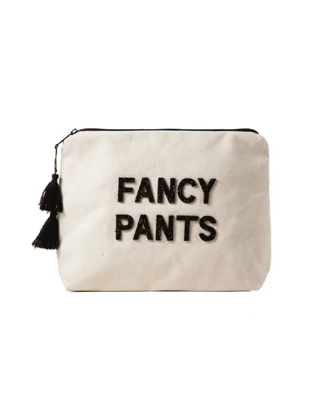 Bikini Bag Fancy Pants In Beige/black Crystal Ruffle bikini, Feminine, Trendy, Sexy