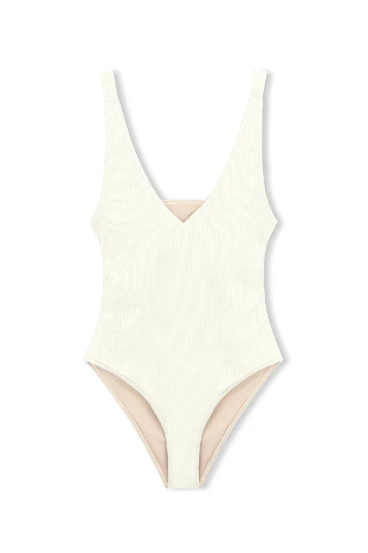 Signature Bikini One Piece - Coconut Ribbed bikini set, Comfortable, Textured, Trendy