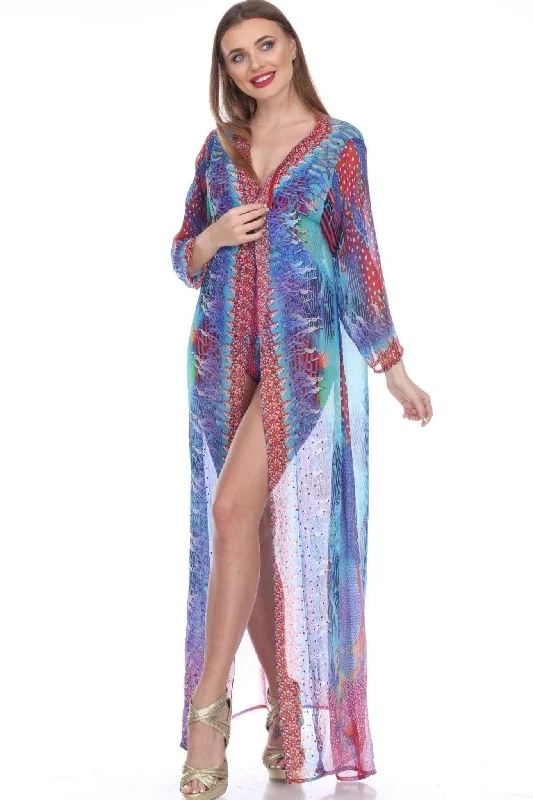 Women's Beach Kimono Chiffon Cardigan Long Bikini Cover Up Dress Ruched top bikini, Trendy, Comfortable, Sexy